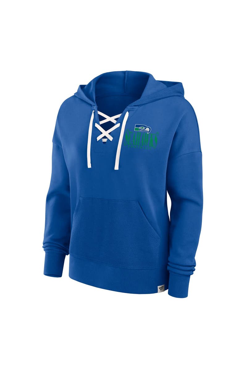 FANATICS Women's Fanatics Royal Seattle Seahawks Blitz Left Lace-Up Pullover Hoodie, Alternate, color, Royal