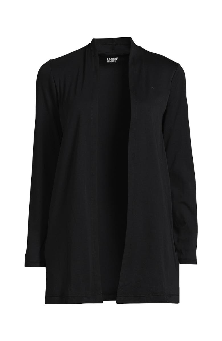 Lands' End School Uniform  Long Sleeve Supima Micro Modal Open Cardigan Tunic, Alternate, color, 