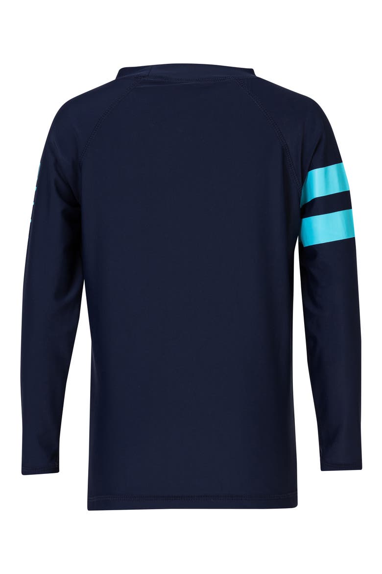 Raglan Long Sleeve Rashguard, Alternate, color, NAVY/ LIGHT BLUE STRIPE