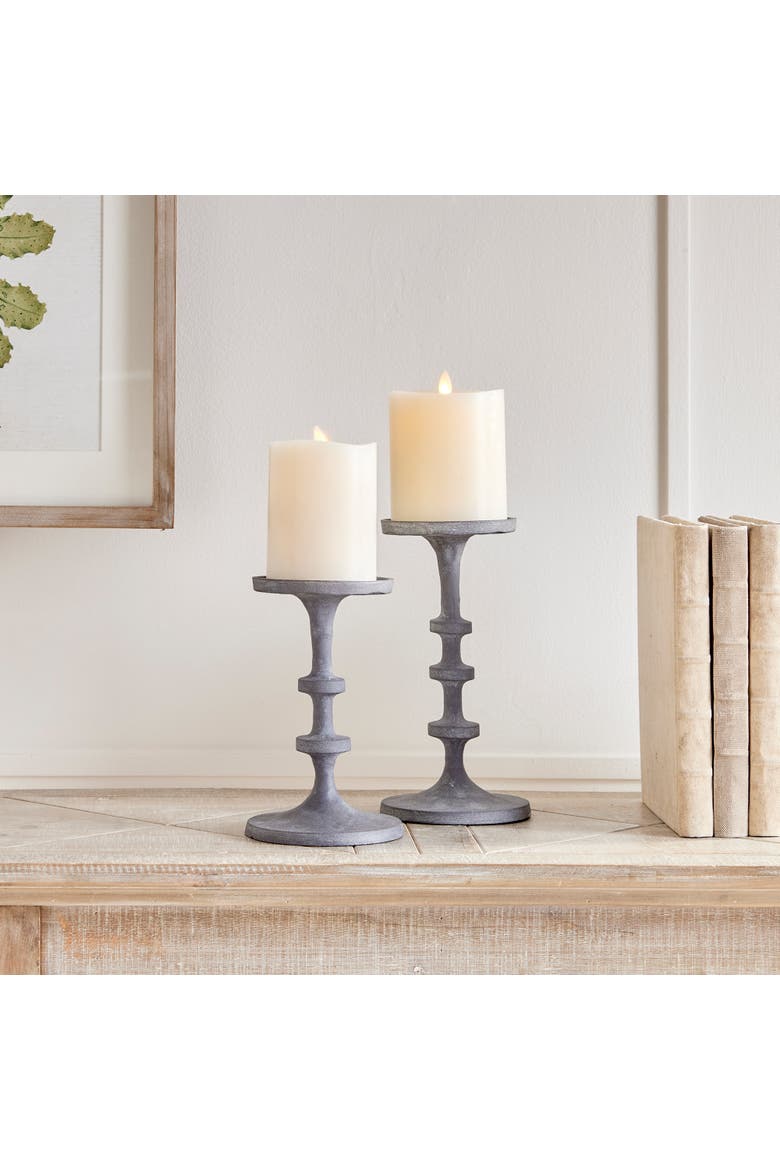 Abacus Petite Candle Stands, Alternate, color, Gray