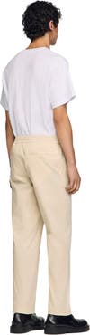 SANDRO Elasticated straight-leg trousers