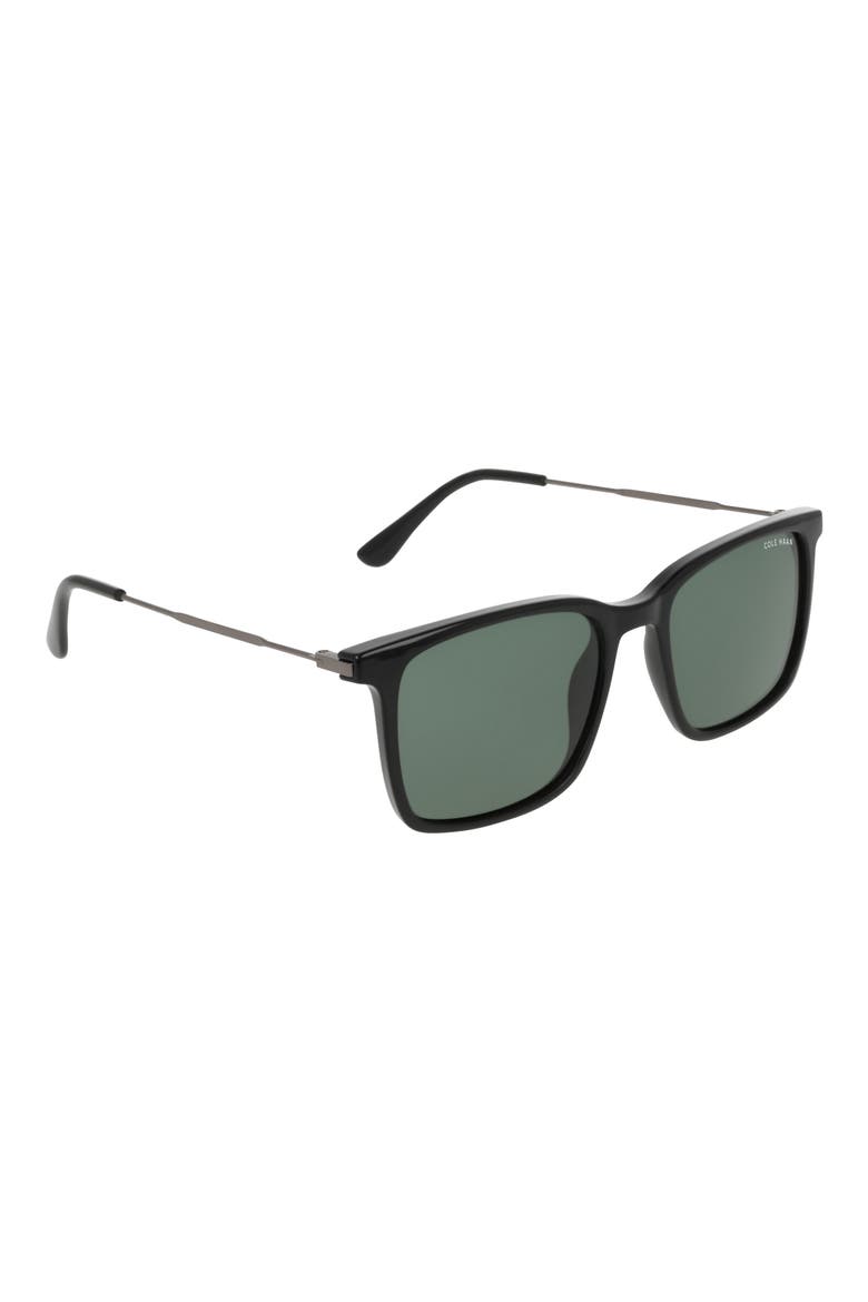 55mm Rectangular Sunglasses, Alternate, color, BLACK
