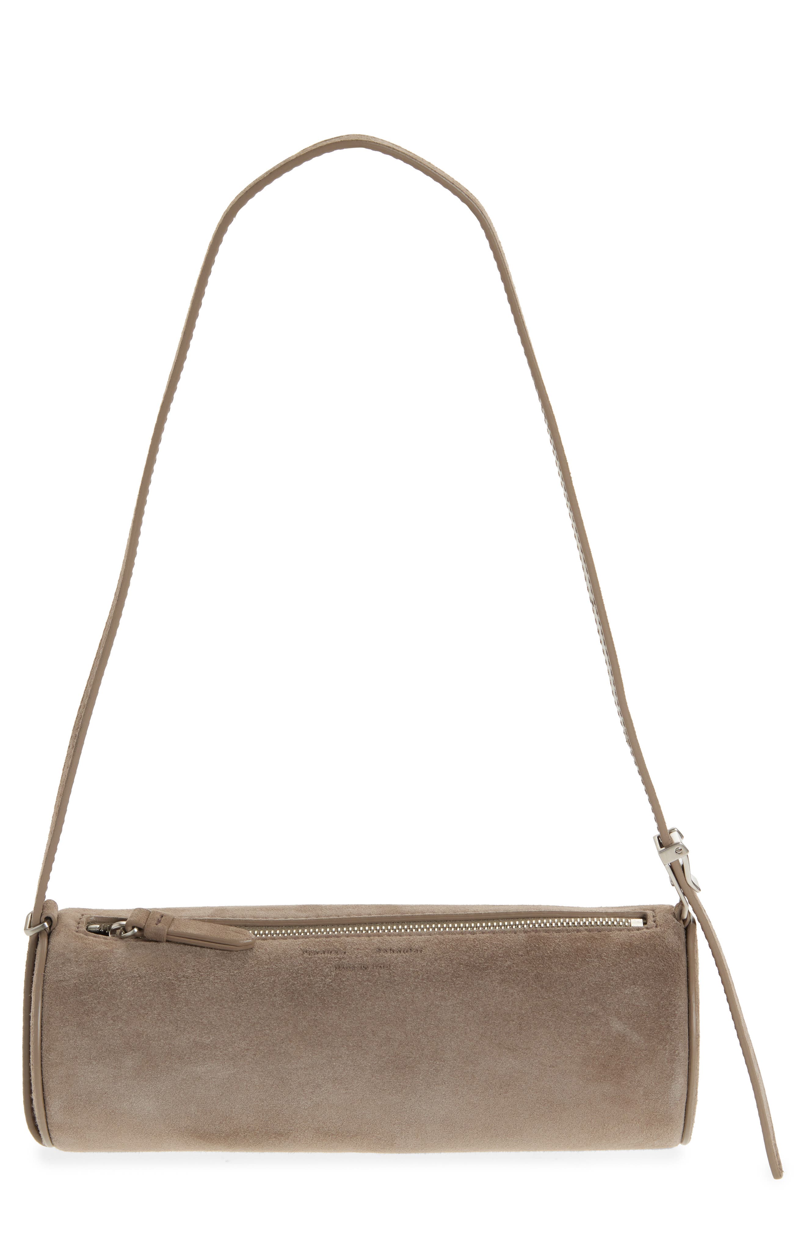 Proenza Schouler Mini Silo Leather Shoulder Bag, Main, color, Taupe