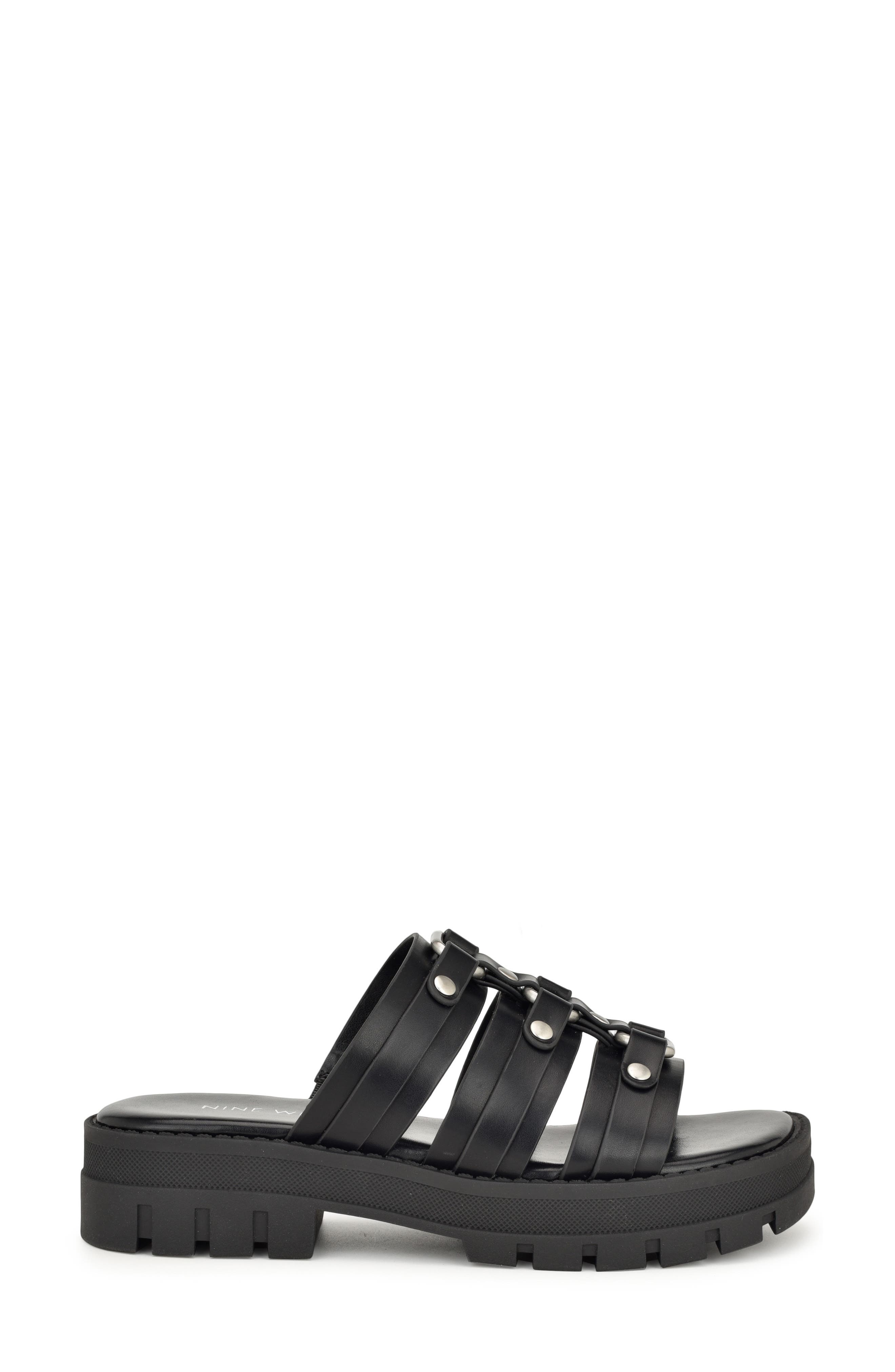 Nine West Cazz Platform Slide Sandal, Alternate, color, 