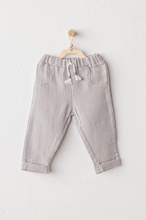 Shop Andy Wawa Muslin Bowtie Outfit Set In Grey