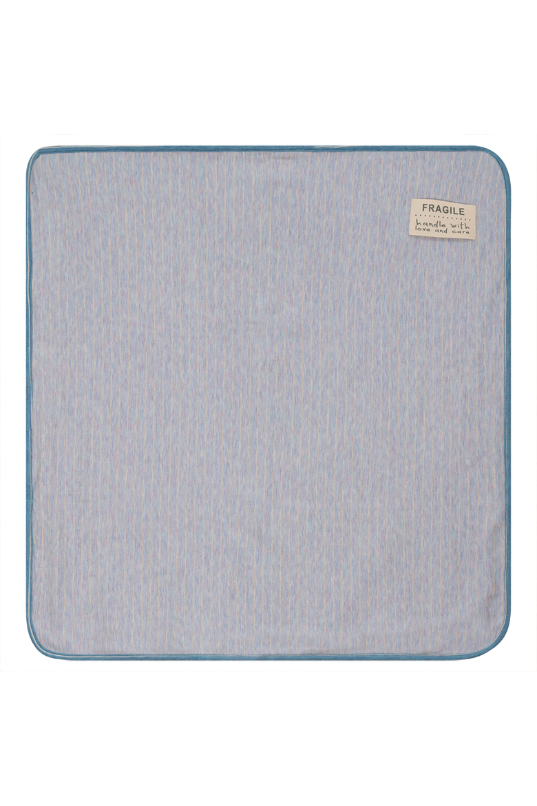 Stripe Stretch Knit Blanket, Main, color, Ocean