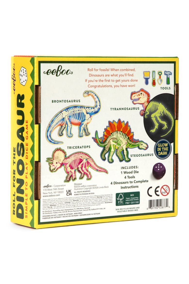Kids' Dinosaur Dice Game, Alternate, color, MULTI