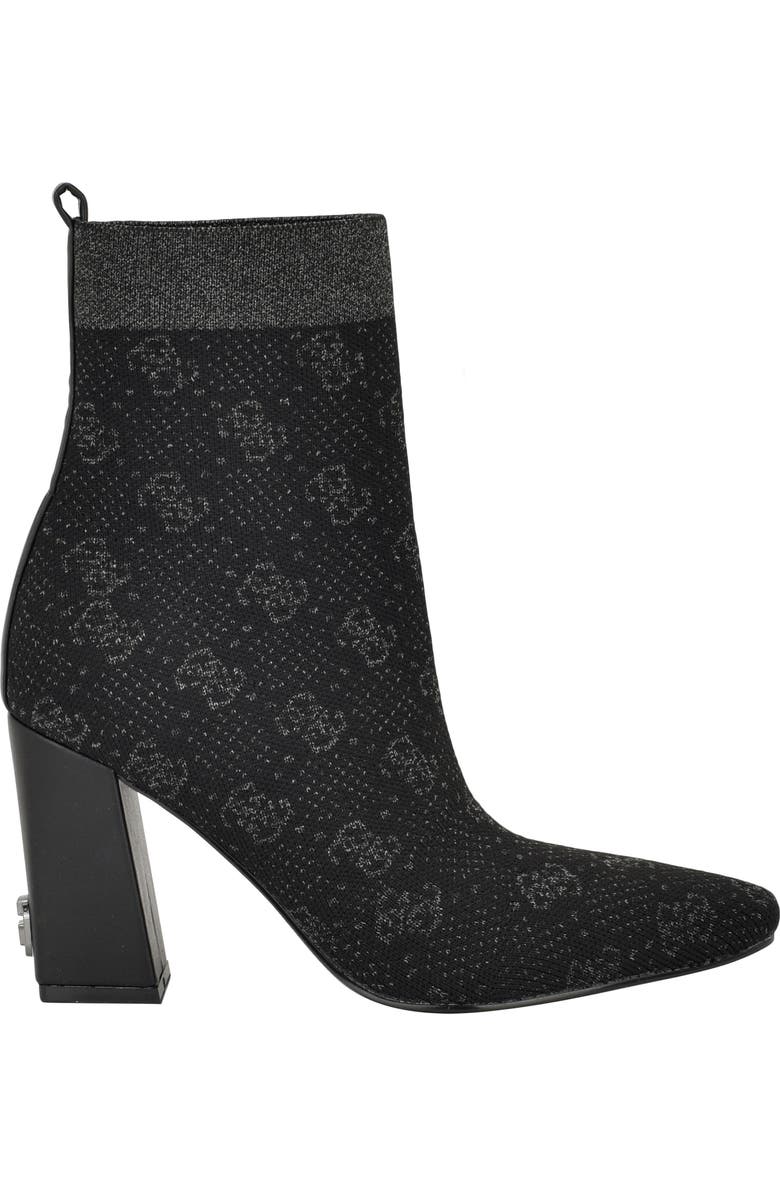 GUESS Yonel Monogram Sock Bootie, Alternate, color,