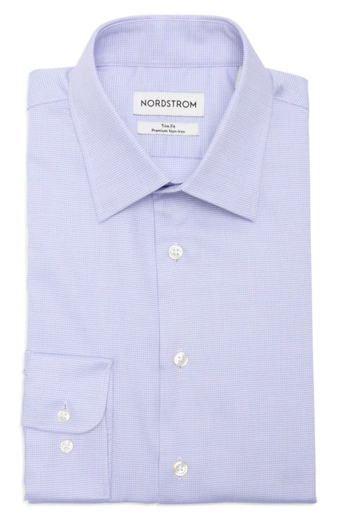 Trim Fit Vialla Premium Non Iron Cotton Dress Shirt (Regular, Big & Tall)
