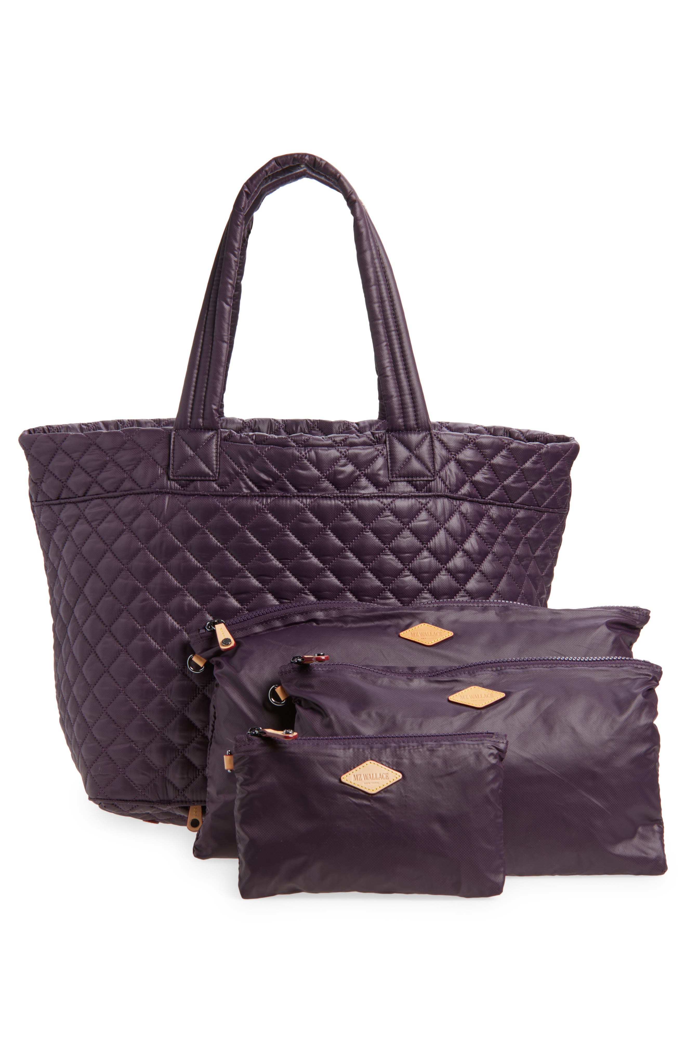 MZ Wallace Large Metro Deluxe Quilted Tote, Alternate, color, Raisin