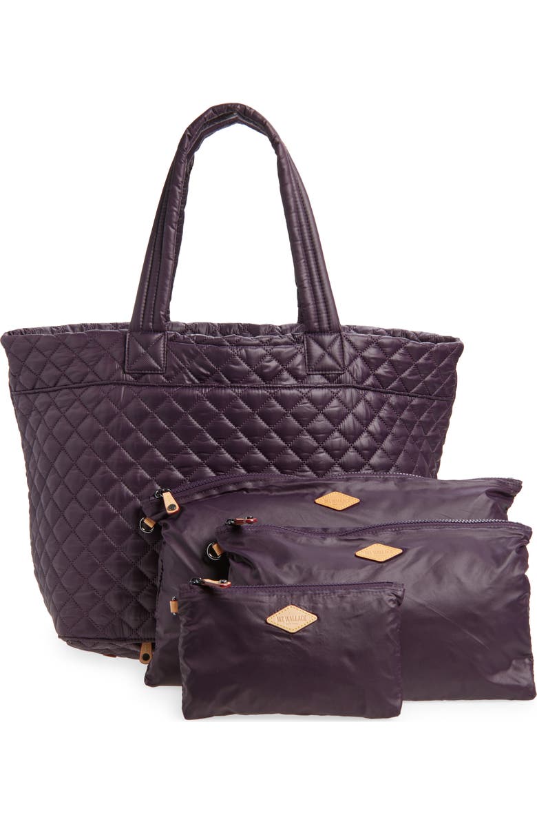 MZ Wallace Large Metro Deluxe Quilted Tote, Alternate, color, Raisin