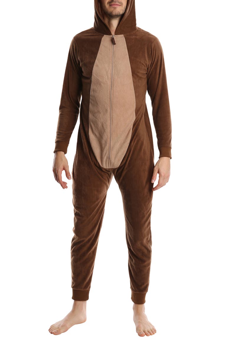 Novelty Reindeer Fleece Bodysuit, Main, color, REINDEER
