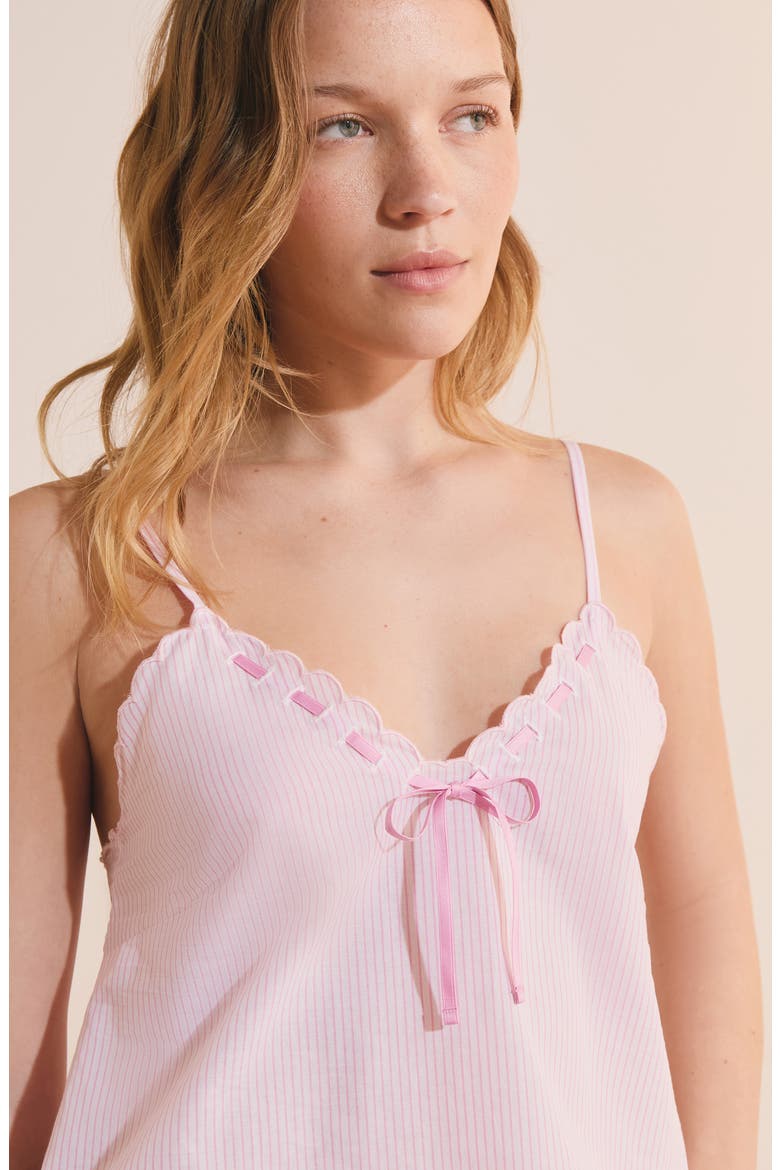 Time Scalloped Cotton Camisole, Alternate, color, PINK