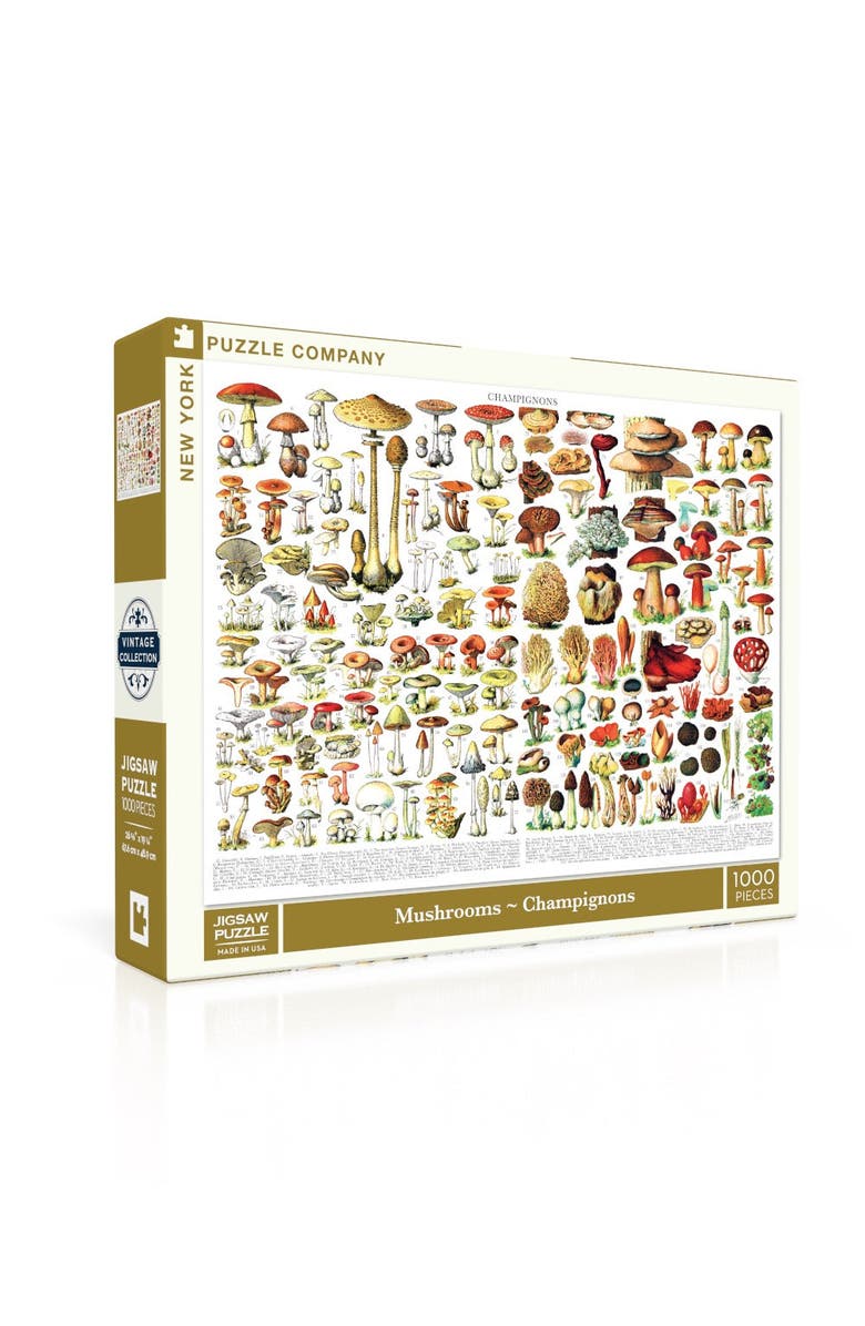 NEW YORK PUZZLE COMPANY Mushrooms ~ Champignons 1000 Piece Puzzle, Alternate, color, NO COLOR