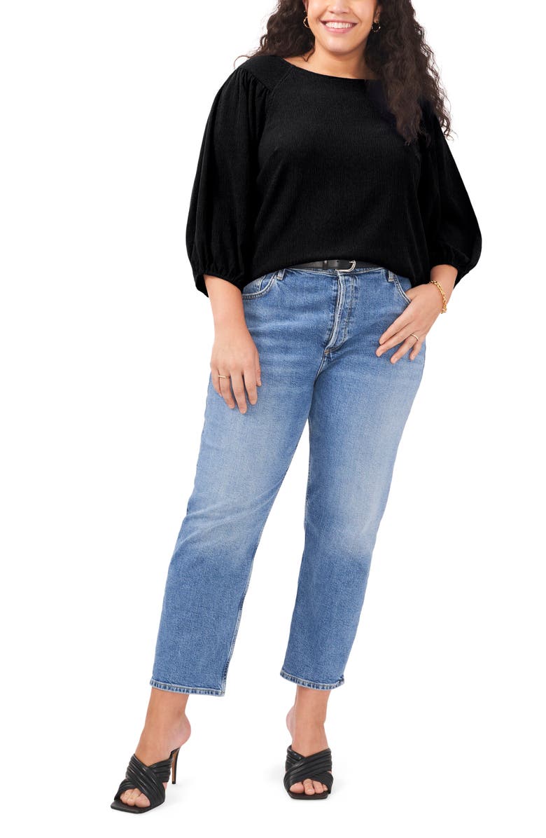 Vince Camuto Puff Sleeve Top, Alternate, color, 