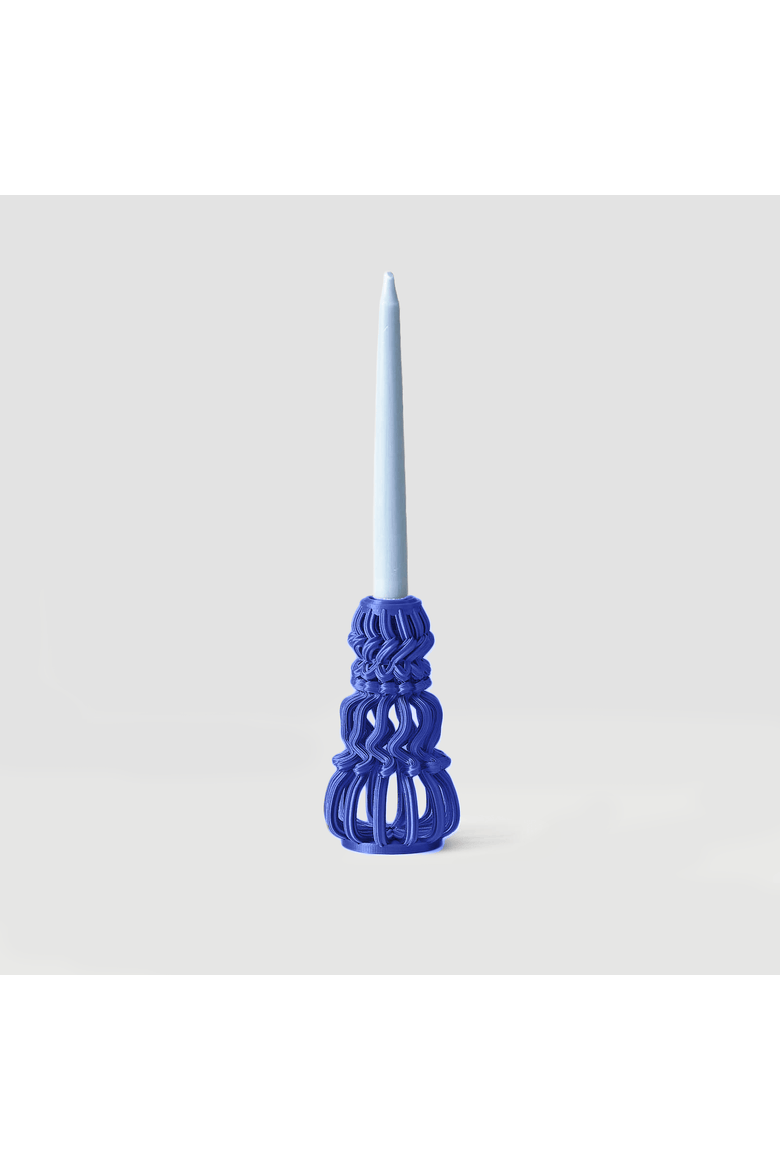 Frosting Loop Candle Holder, Main, color, Purple Blue