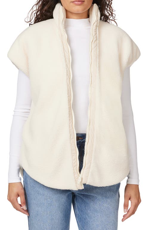 Kensie Reversible Fleece Quilted Vest In White