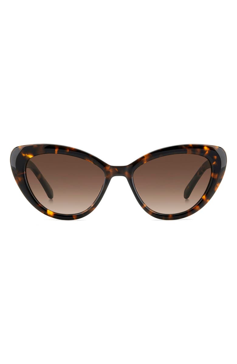 Kate Spade New York marlah's 53mm gradient cat eye sunglasses, Main, color, Havana/ Brown Gradient