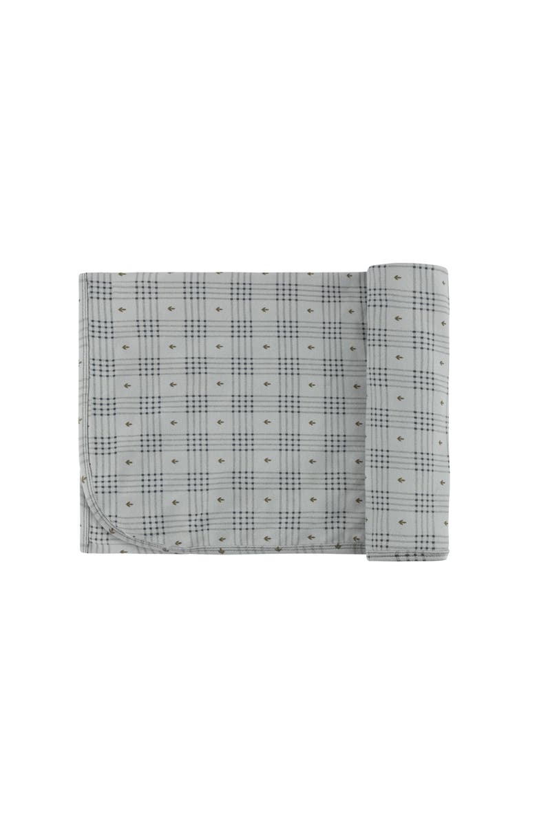 Ely's & Co. Cotton Floral Plaid Collection - Blanket, Main, color, Blue