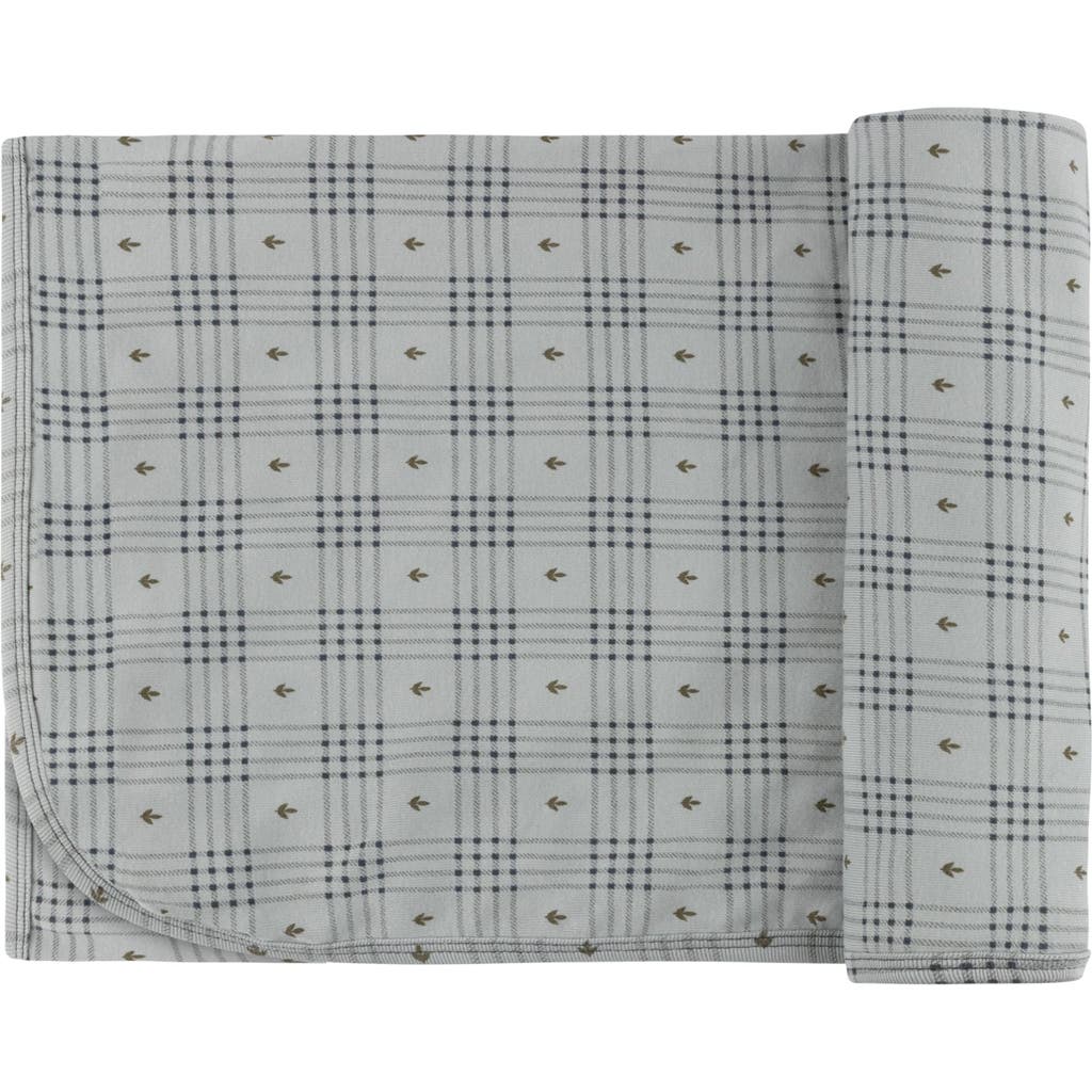 Ely's & Co. Cotton Floral Plaid Collection In Blue