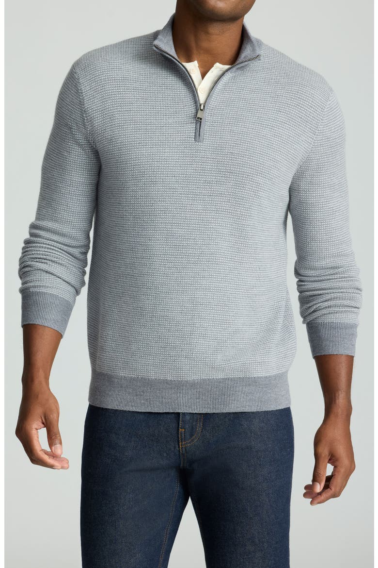 Marvall Quarter Zip Sweater, Main, color, GREY