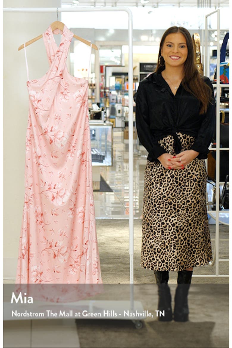 Mila Floral Print Halter Dress video