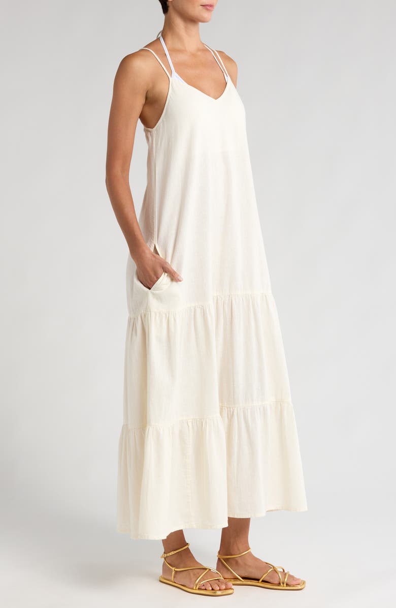 Elan Tiered Maxi Cover-Up Dress, Alternate, color, 