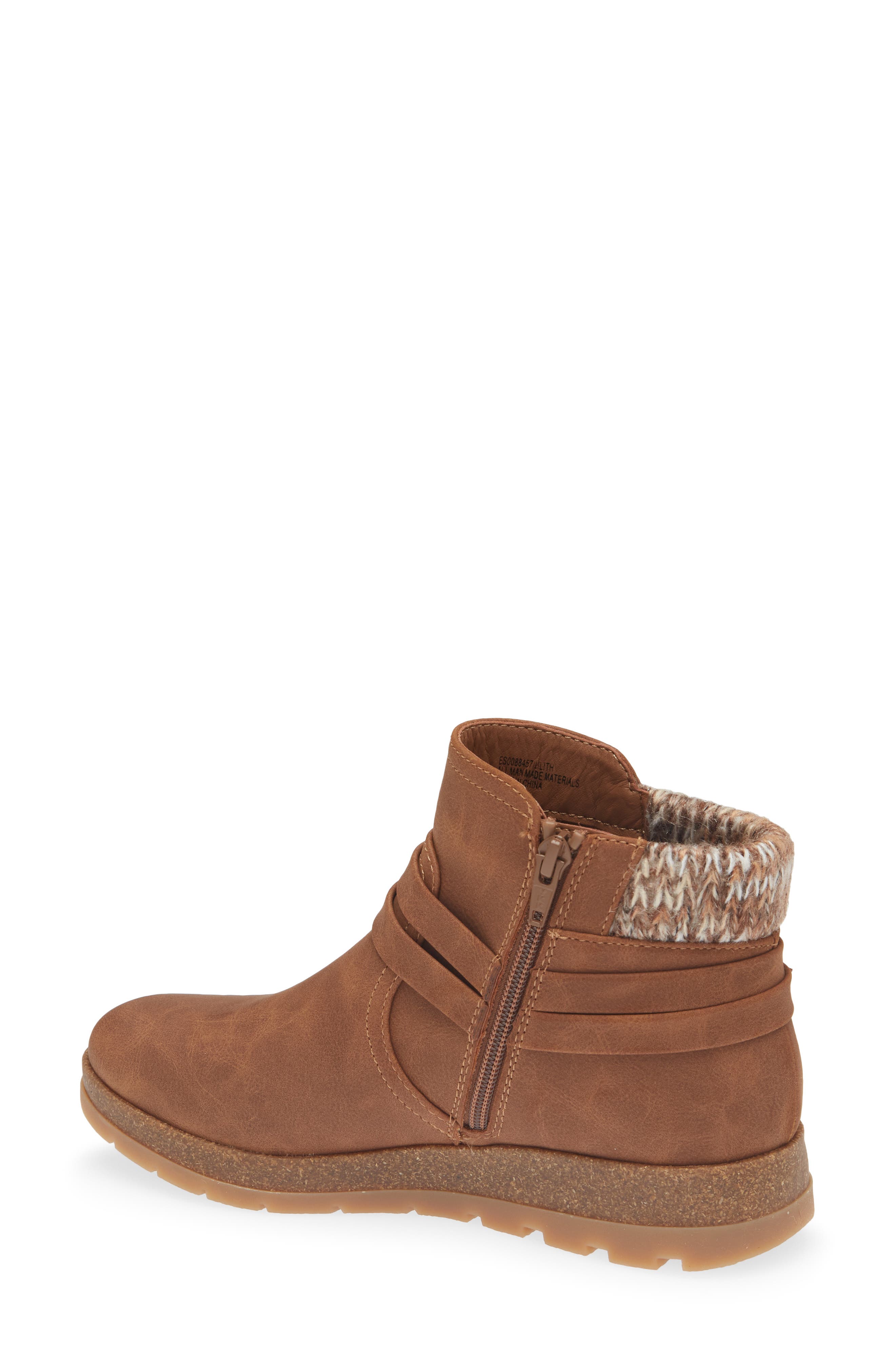 Lilith Faux Leather Bootie, Alternate, color, WHISKEY/ DARK BROWN