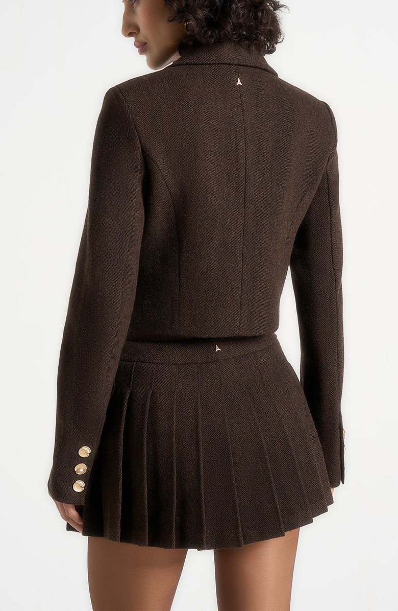 Manière De Voir Daphina Tailored Wool Jacket, Alternate, color, Brown