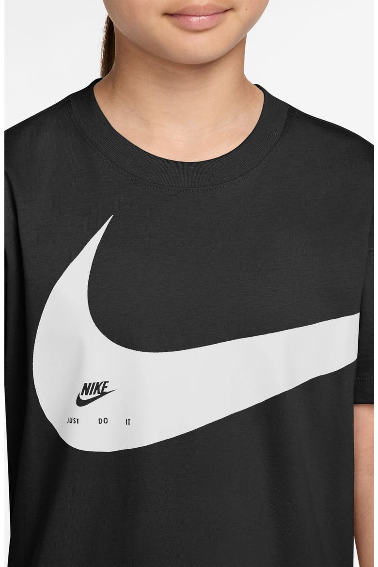 Kids' Sportswear Club Energy Cotton Graphic T-Shirt, Alternate, color, BLACK