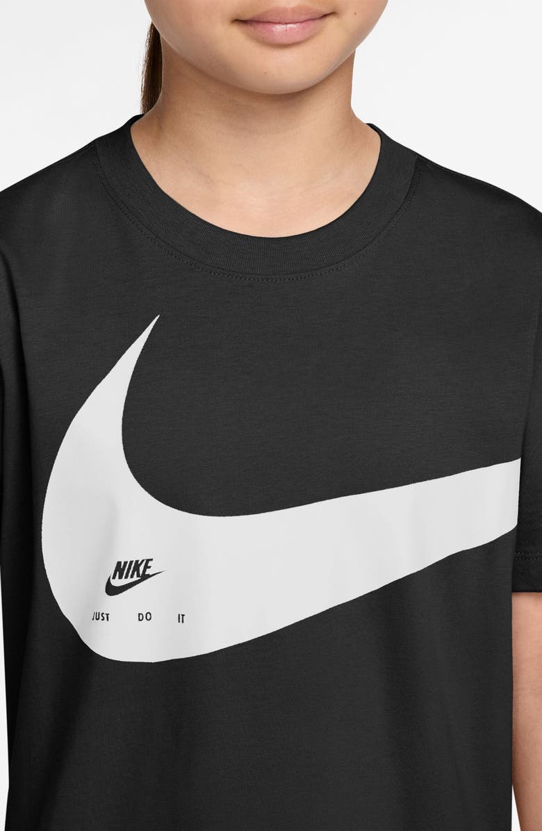 Nike Kids
 Sportswear Club Energy Cotton Graphic T-Shirt, Alternate, color, Black