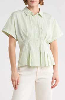 CeCe Pleat Waist Top