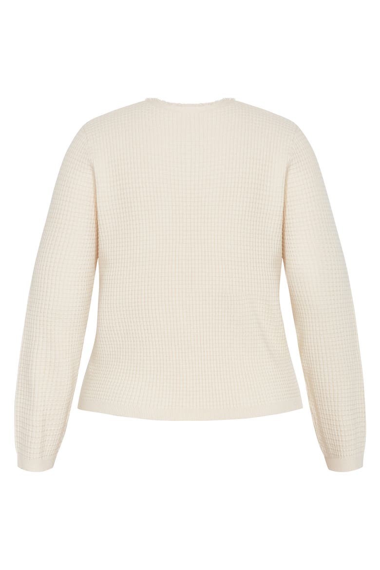 Cleo Textured Knit Cardigan, Alternate, color, CREAM
