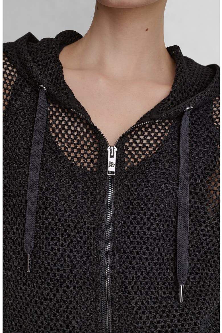 Open Stitch Hoodie, Alternate, color, BLACK