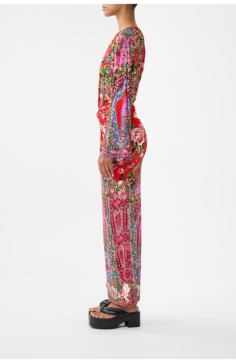 Camilla One Shoulder Jersey Dress, Alternate, color, Heirloom Empire