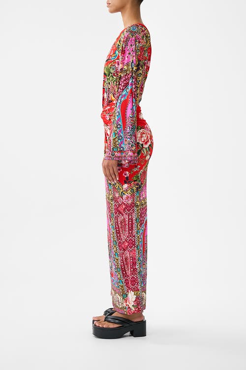 Camilla One Shoulder Jersey Dress In Red