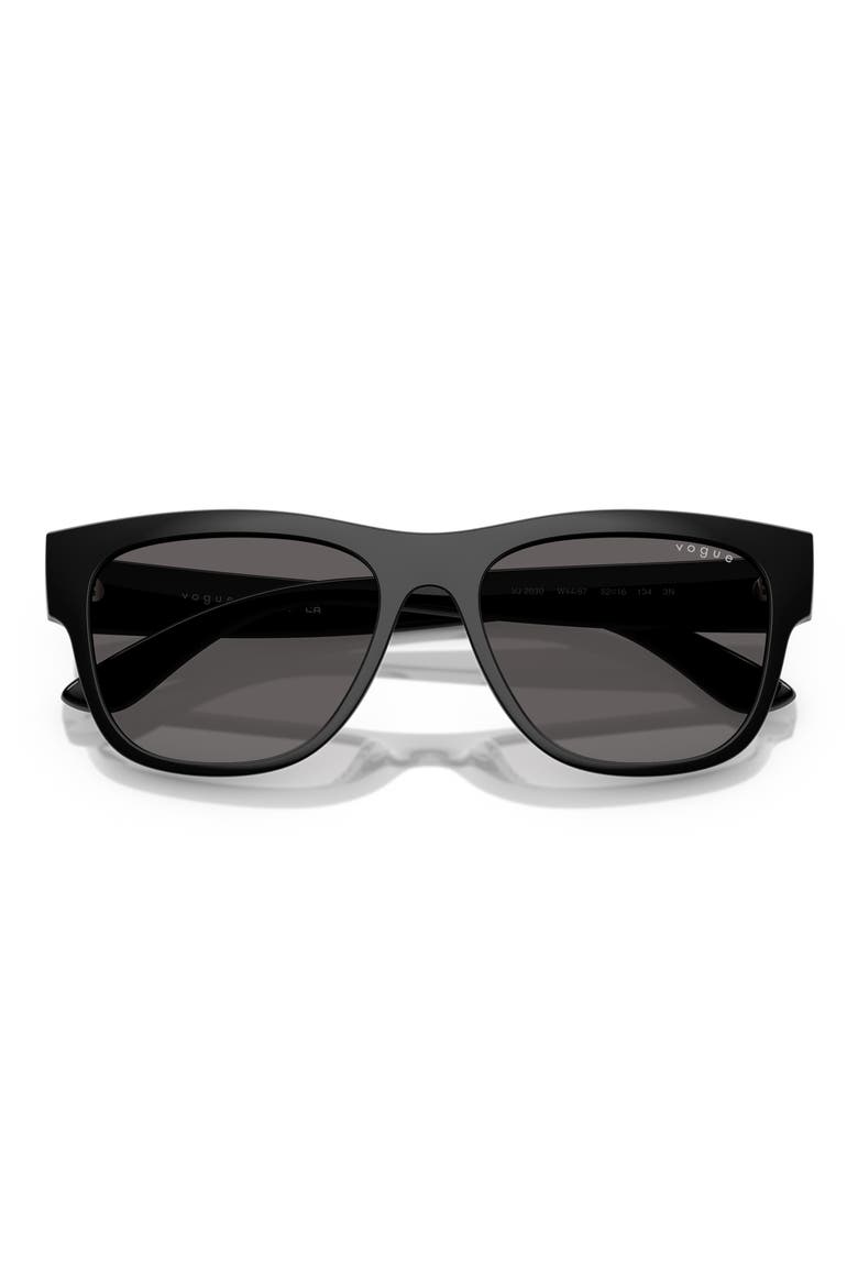 Kids' 52mm Pillow Sunglasses, Alternate, color, BLACK