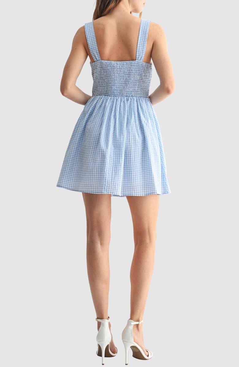 All in Favor Gingham Minidress, Alternate, color, Blue Gingham
