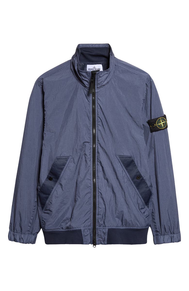 Stone Island Crinkle Reps Nylon Hooded Jacket, Main, color, V002e Slate Blue