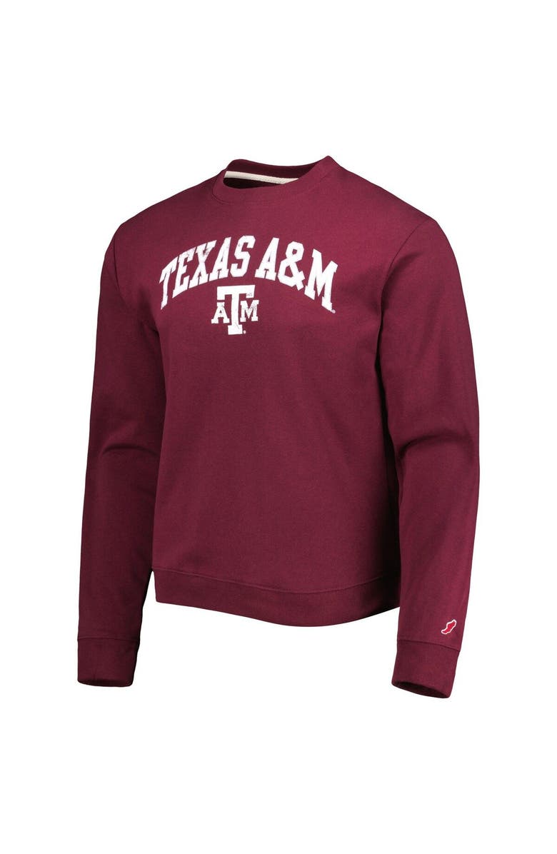LEAGUE COLLEGIATE WEAR Men's League Collegiate Wear Maroon Texas A&M Aggies 1965 Arch Essential Lightweight Pullover Sweatshirt, Alternate, color, Maroon