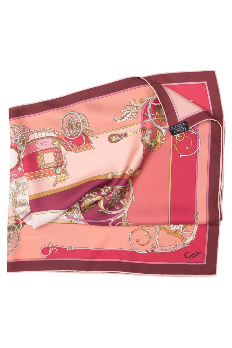 Carozza- Silk Foulard for Women, Alternate, color, Rose Red