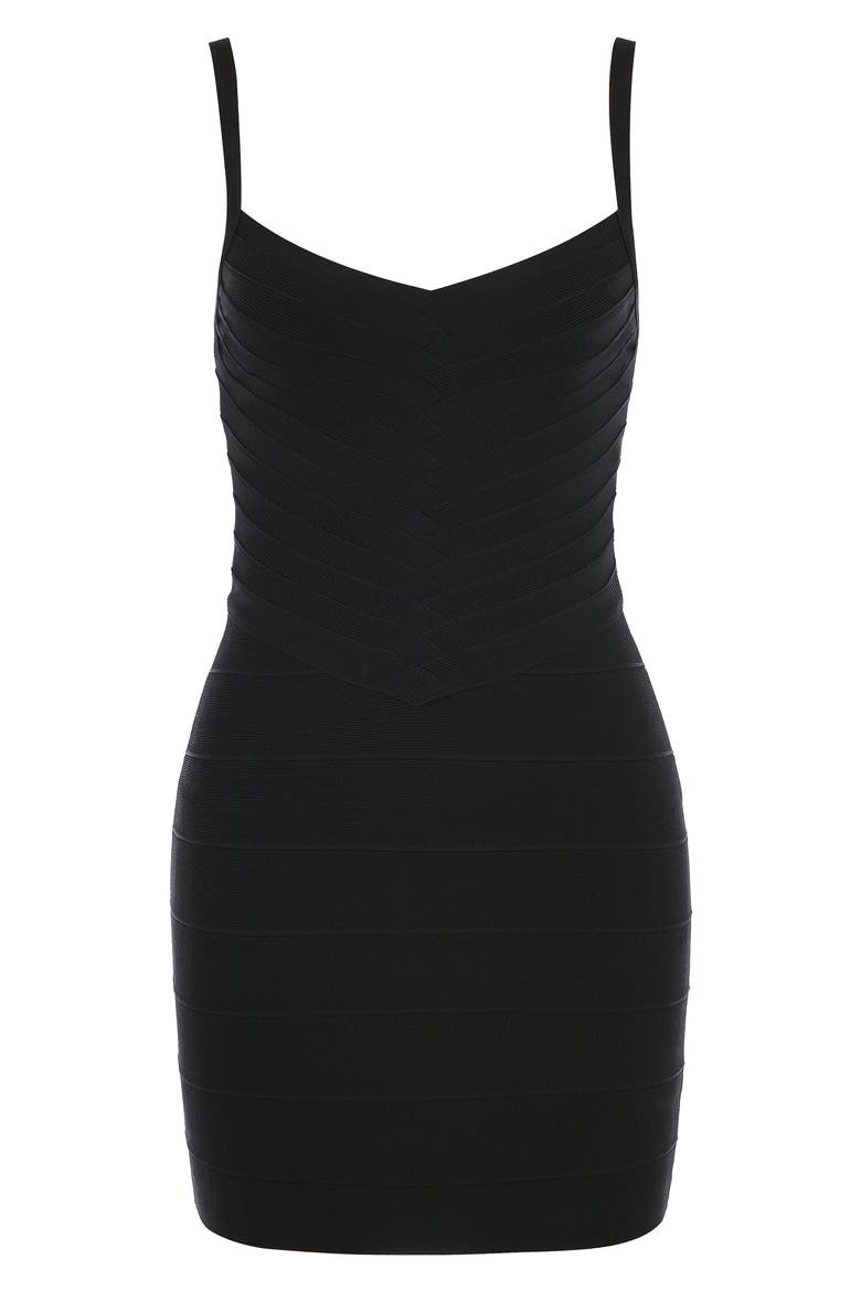 The Cinch Sweetheart Neck Bandage Minidress, Alternate, color, BLACK