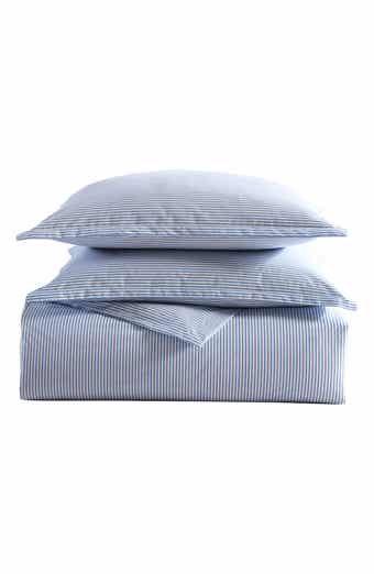 POPPY AND FRITZ Oxford Stripe 200 Thread Count Cotton Percale Sheet Set