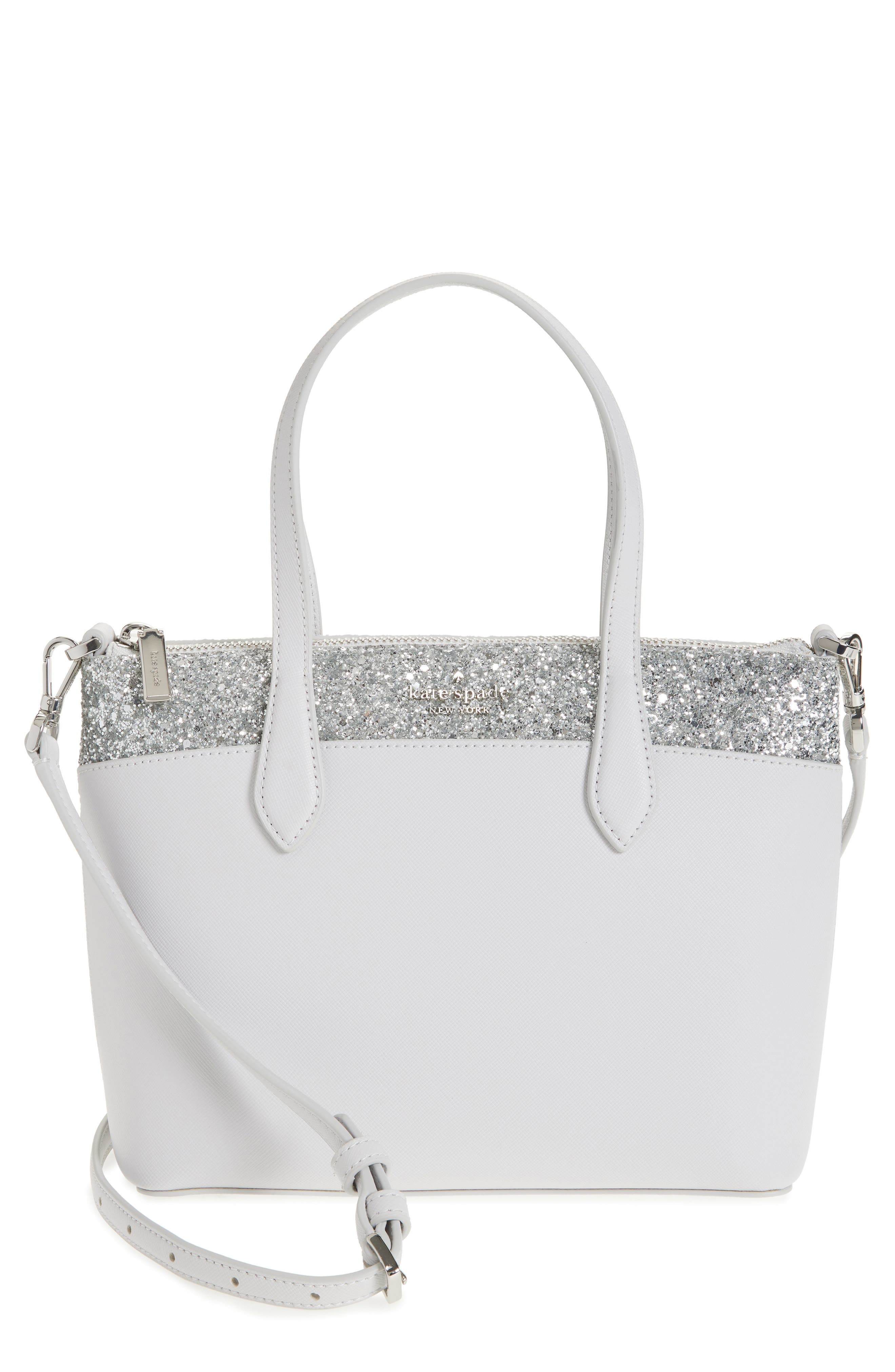 Kate Spade New York flash glitter satchel, Main, color, 