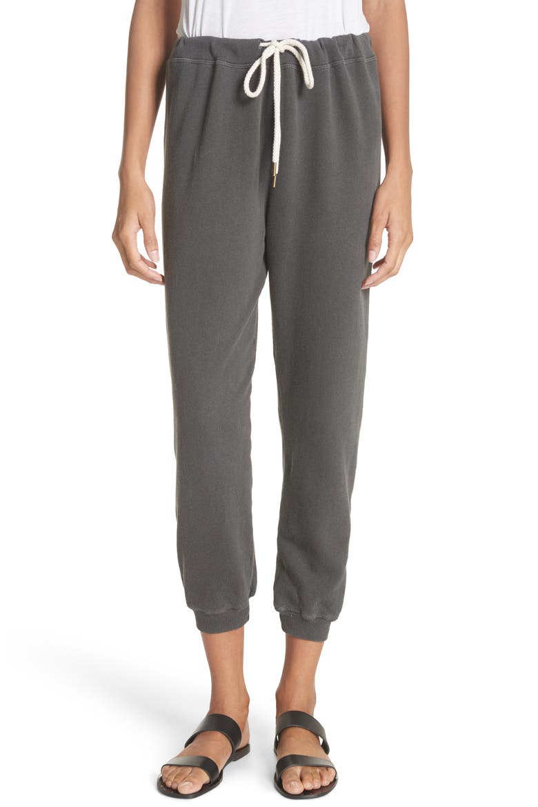 The Cropped Jogger Pants, Main, color, WASHED BLACK