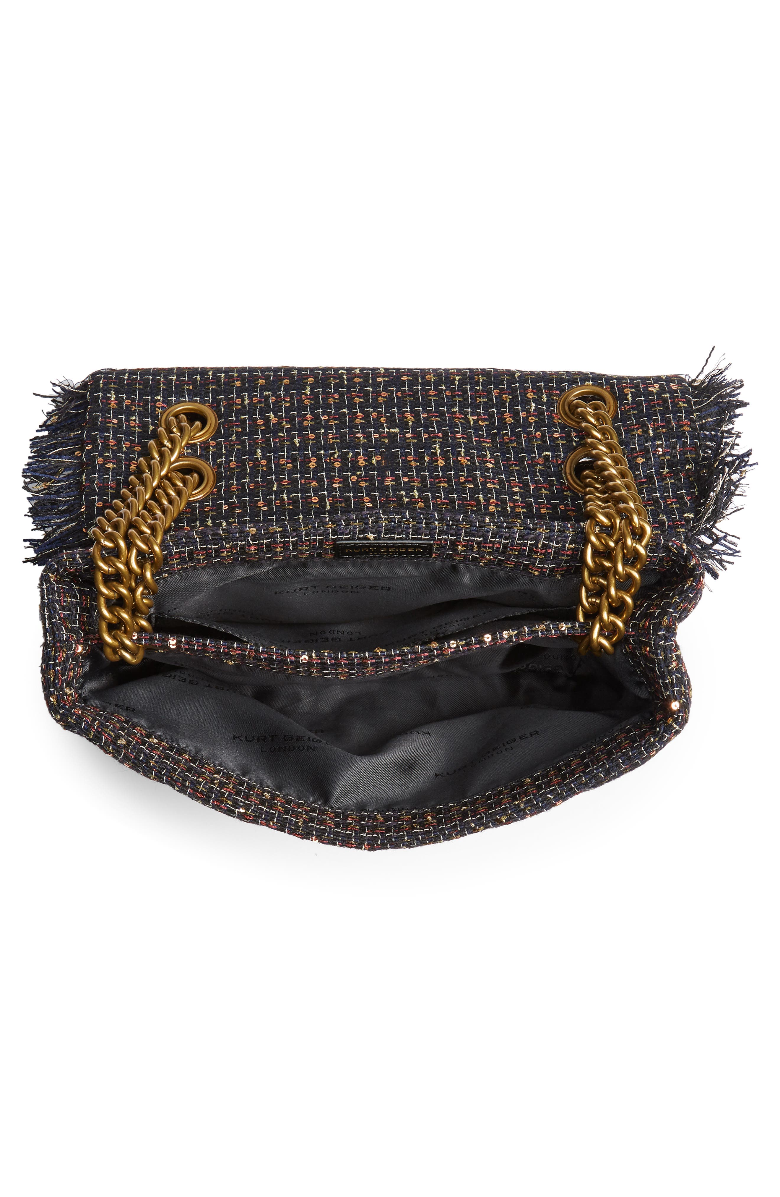 Large Kensington X Tweed Shoulder Bag, Alternate, color, BLUE/ DARK.C