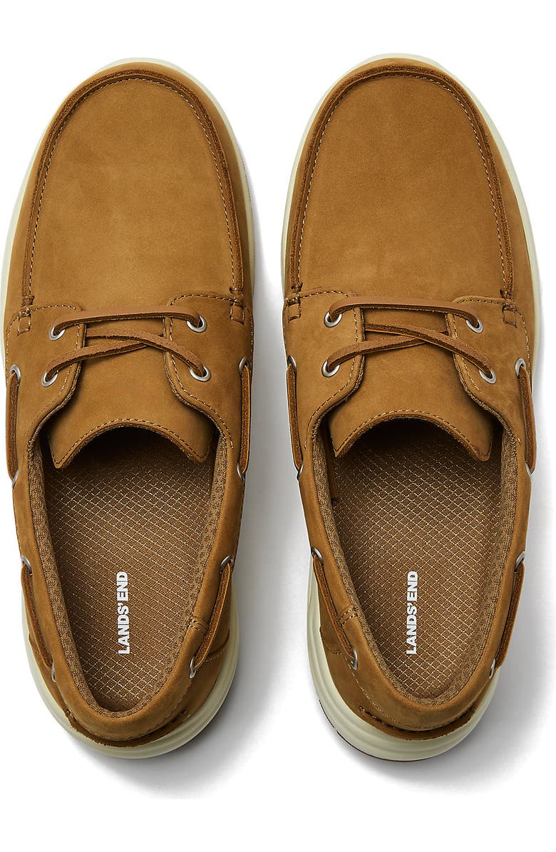 Lands' End Comfort Leather Slip On Boat Shoes, Alternate, color,