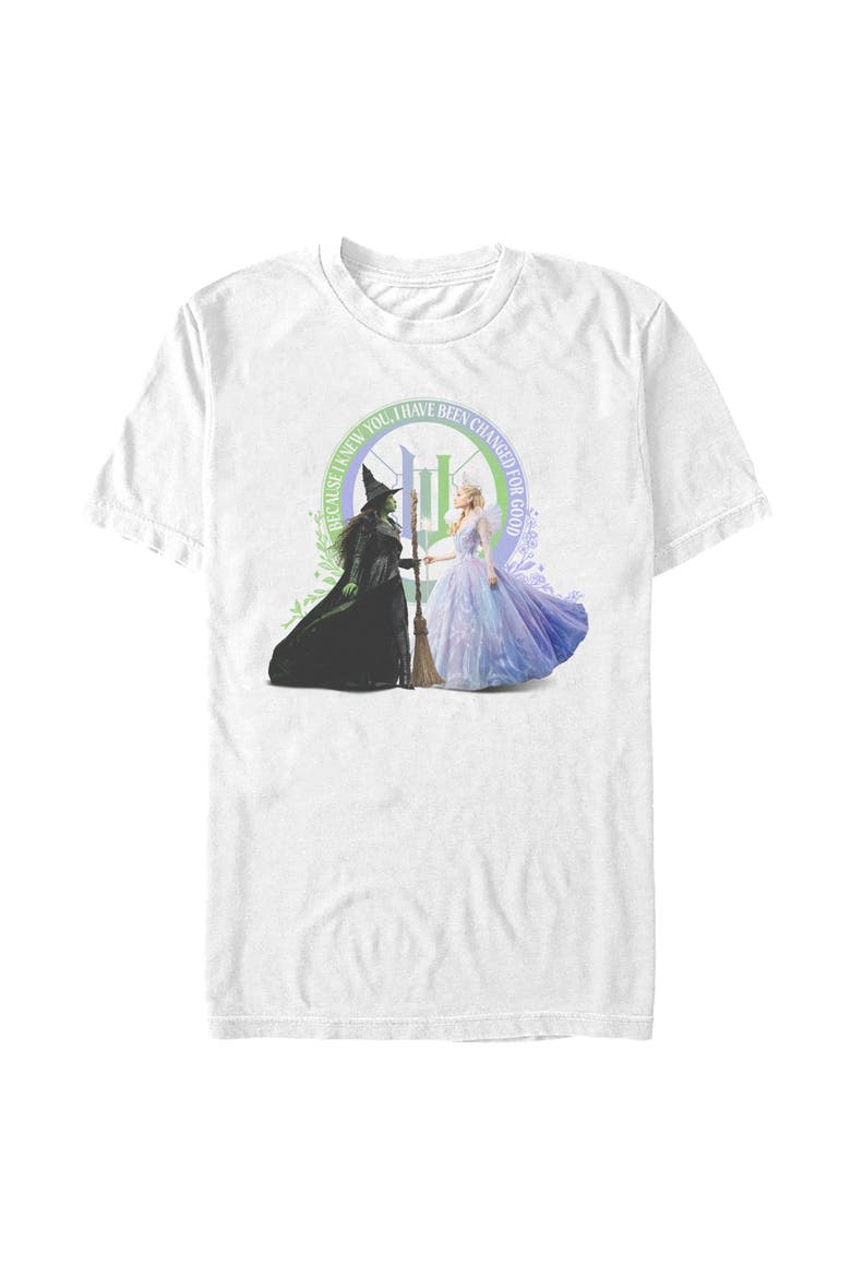Mens Wicked For Good Elphaba and Glinda I Have Been Changed T Shirt, Main, color, White