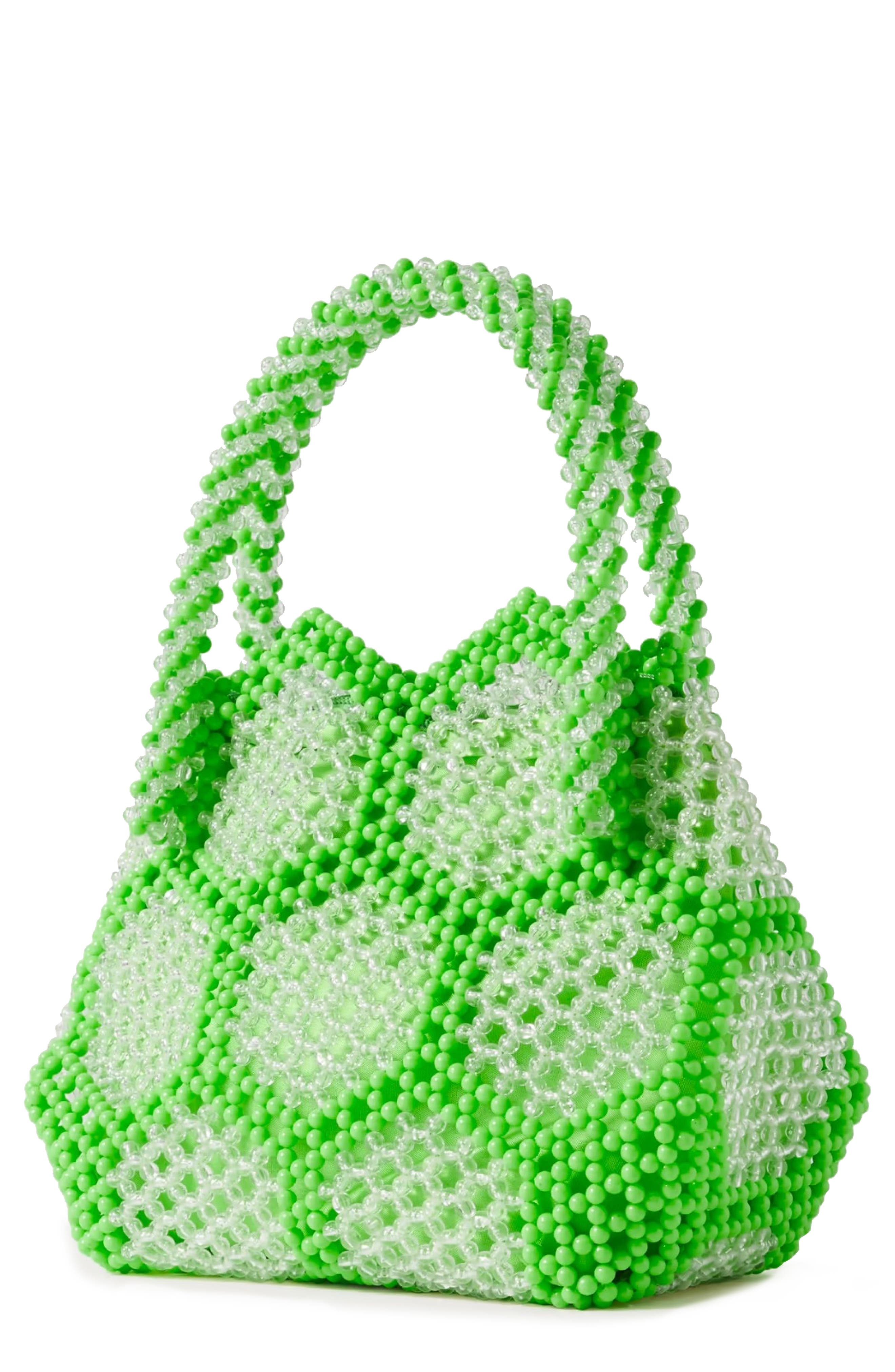 LU BY LU Tennis Beaded Top Handle Bag, Main, color, 