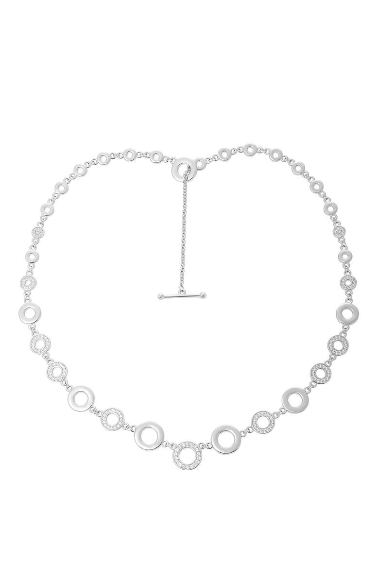 Lucy Quartermaine Art Deco Halo Necklace, Main, color, Sterling Silver